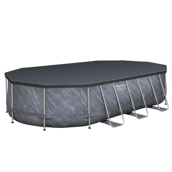 Bestwthtay Platinthtum Series Powthter Steel 20' x 12' x 48" Oval Pool Set