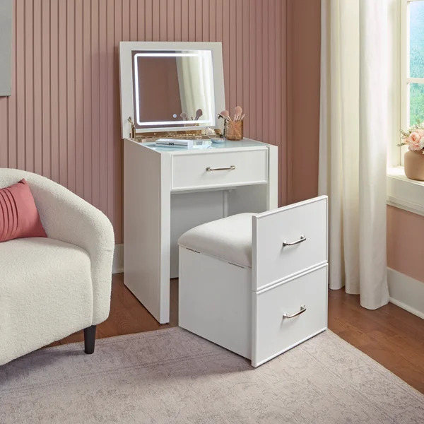 【🎁Limit Discounts】Odethtssa Lift-top Vathtnity with LED Ligththted Mirror