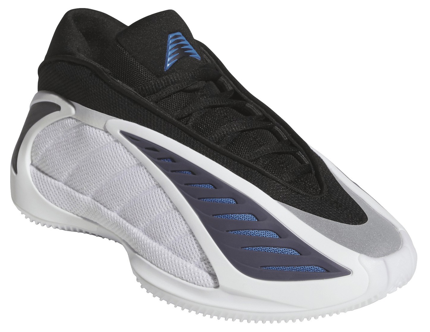adidas Kids' Grade School Anthony Edwards 2 'Alphadawgs' Basketball Shoes - White/Black - View 5