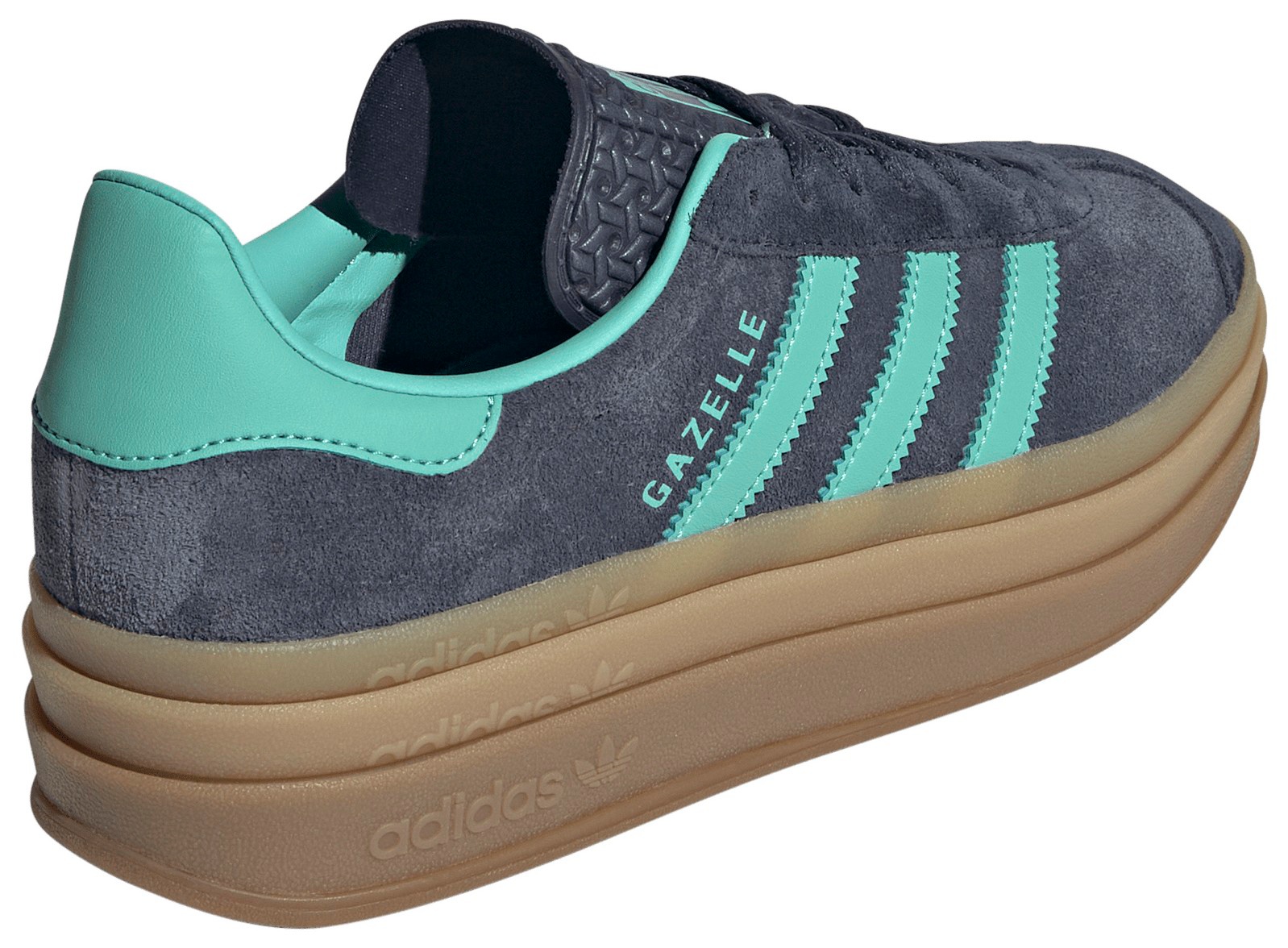 adidas Originals Women's Gazelle Bold Shoes - Navy/Mint - View 6