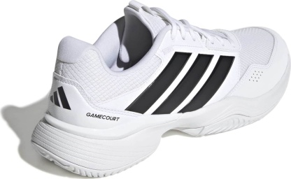 adidas Men's GameCourt 3 All Court Tennis Shoes - Ftwr White/Core Black/Core Blk - View 9