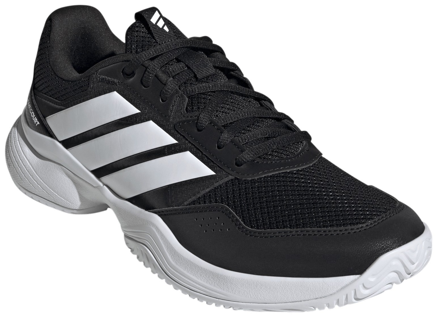 adidas Men's GameCourt 3 All Court Tennis Shoes - Core Black/Ftwr White/Ftwr Whi - View 5