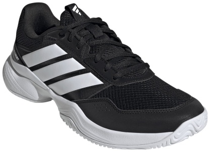 adidas Men's GameCourt 3 All Court Tennis Shoes - Core Black/Ftwr White/Ftwr Whi - View 5