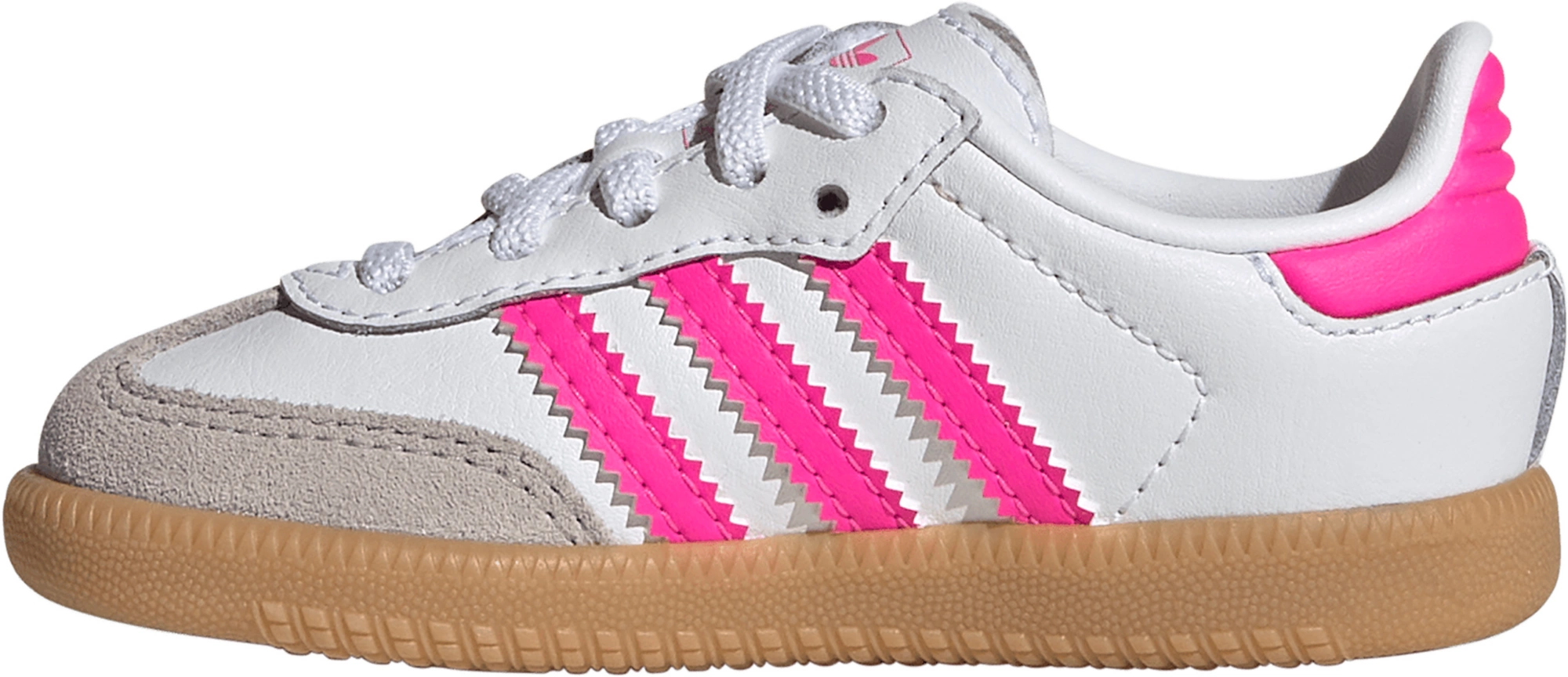 adidas Toddler Samba OG Shoes - White/Neon Pink - View 4