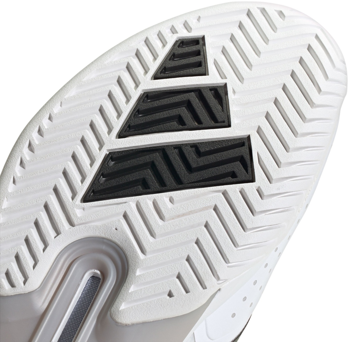 adidas Men's Adizero Ubersonic 5 Tennis Shoes - White/Black/Silver Metallic - View 8