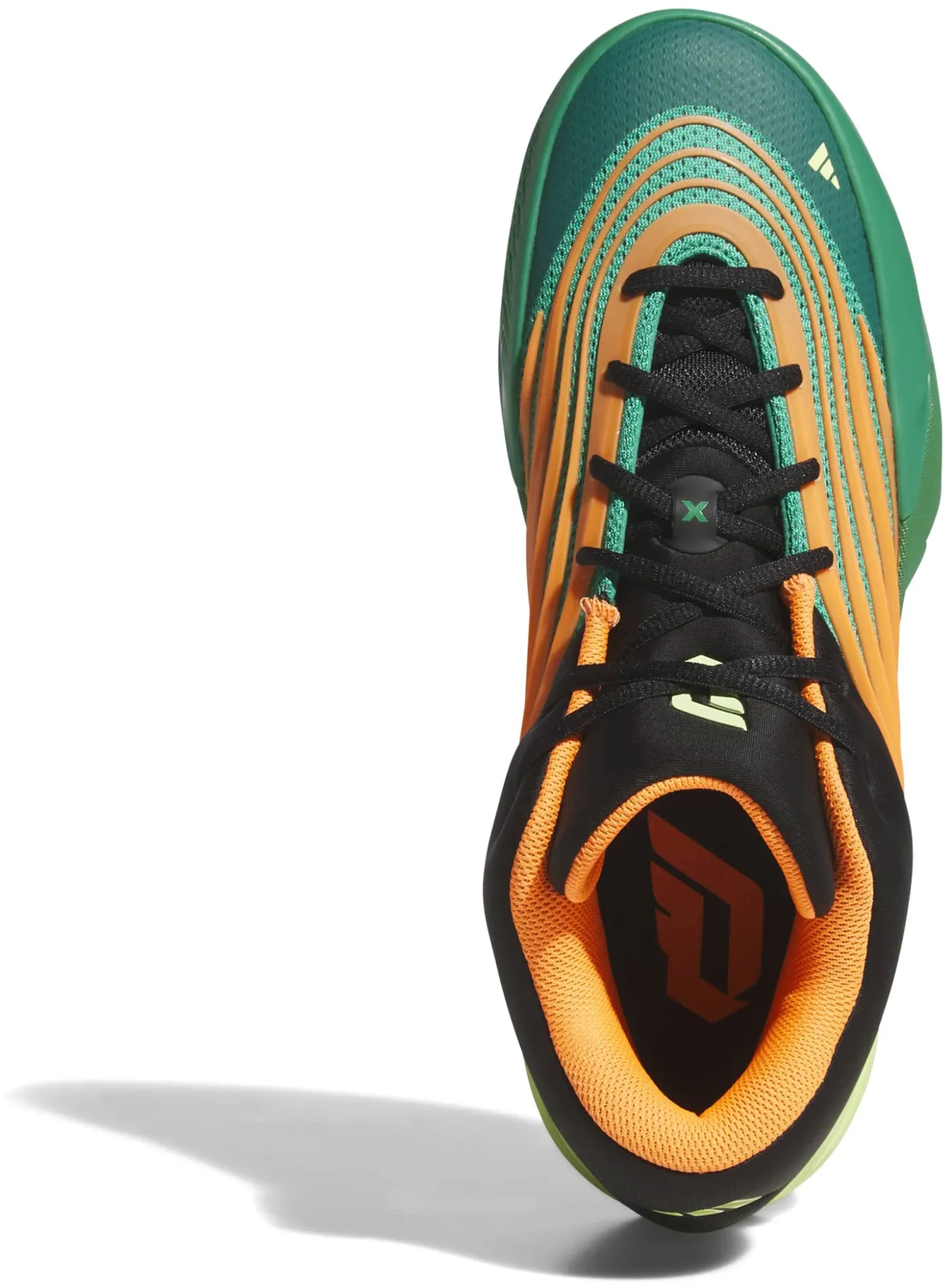 adidas Dame X 'Meet The Moment' Basketball Shoes - Court Green/Lucid Orange/Frozen Lemon - View 2