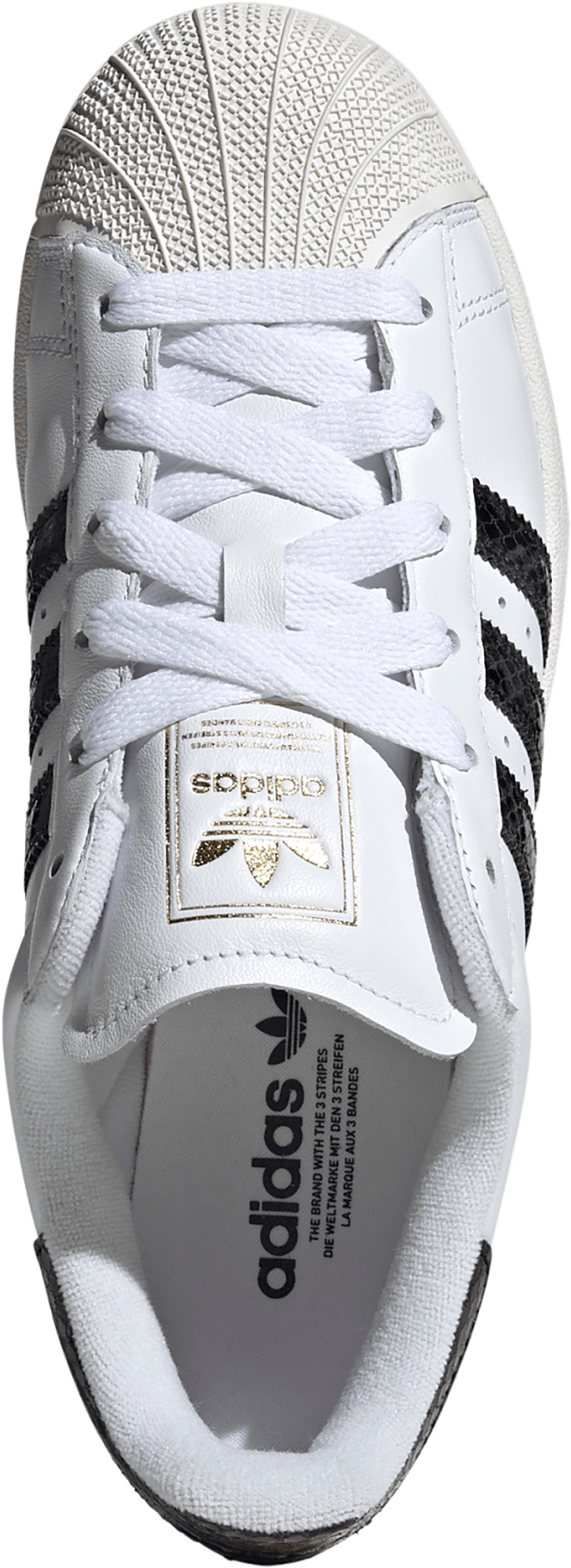 adidas Women's Superstar II Shoes - White/Grey Snakeskin - View 2