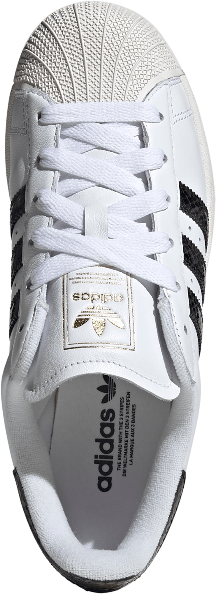 adidas Women's Superstar II Shoes - White/Grey Snakeskin - View 2