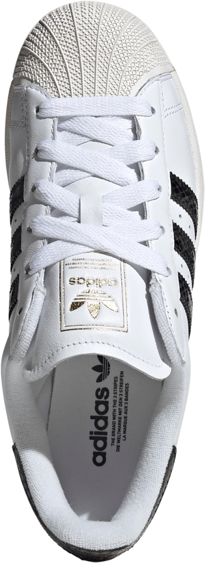 adidas Women's Superstar II Shoes - White/Grey Snakeskin - View 2
