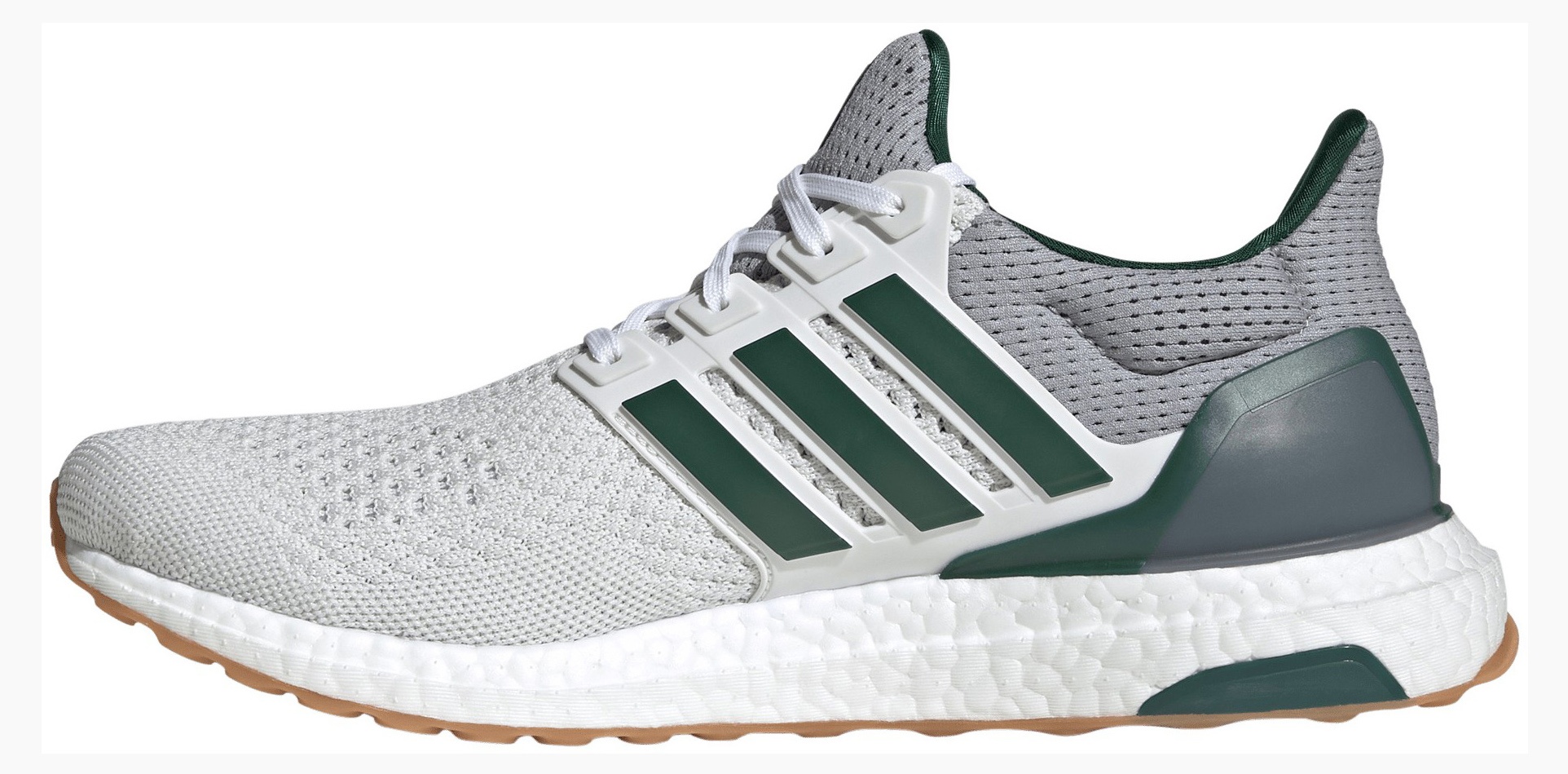 adidas Men's Ultraboost 1.0 DNA Shoes - Crystal White/Collegiate Green/Halo Silver - View 4