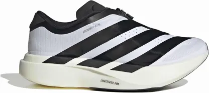 adidas Women's Adizero EVO SL Zip Running Shoes - White/Black/Silver Met - View 1