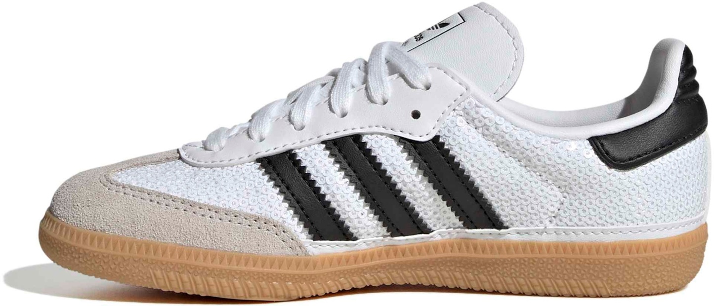 adidas Kids' Preschool Samba OG Shoes - White/Core Black/Grey One - View 4