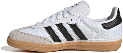 adidas Kids' Preschool Samba OG Shoes - White/Core Black/Grey One - View 4
