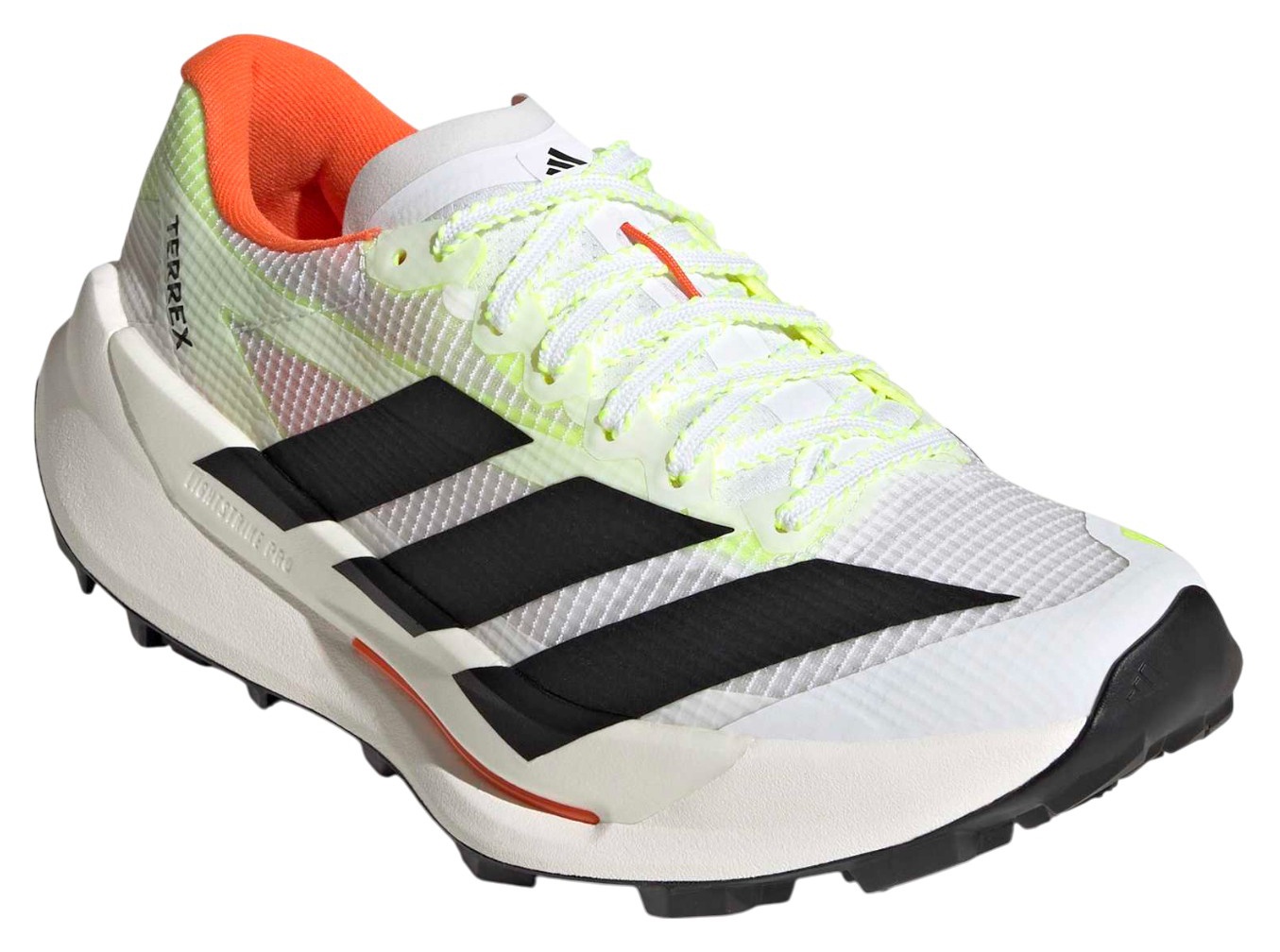 adidas Women's Terrex Agravic TT Trail Running Shoes - White/Black/Impact Orange - View 5