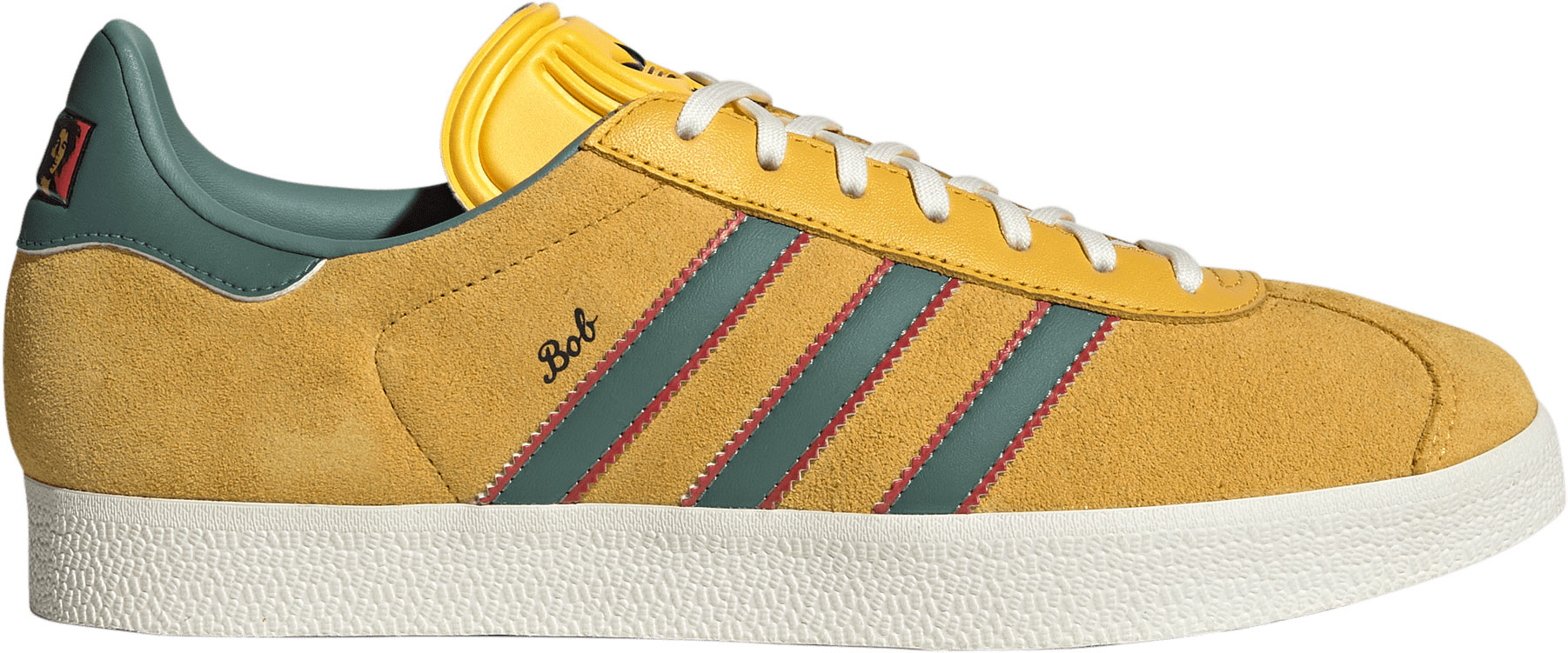 adidas Gazelle Bob Marley Shoes - Bold Gold/None/Ruby - View 1