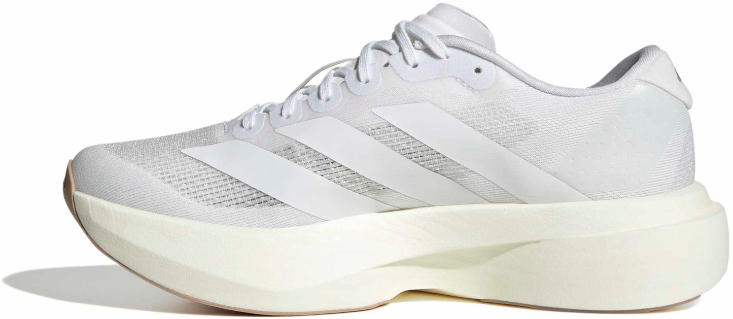 adidas Women's Adizero EVO SL Running Shoes - White/White/Warm Sandstone - View 6