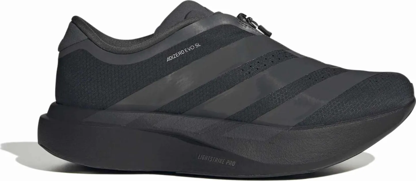 adidas Women's Adizero EVO SL Zip Running Shoes - Black/Grey/Silver - View 1
