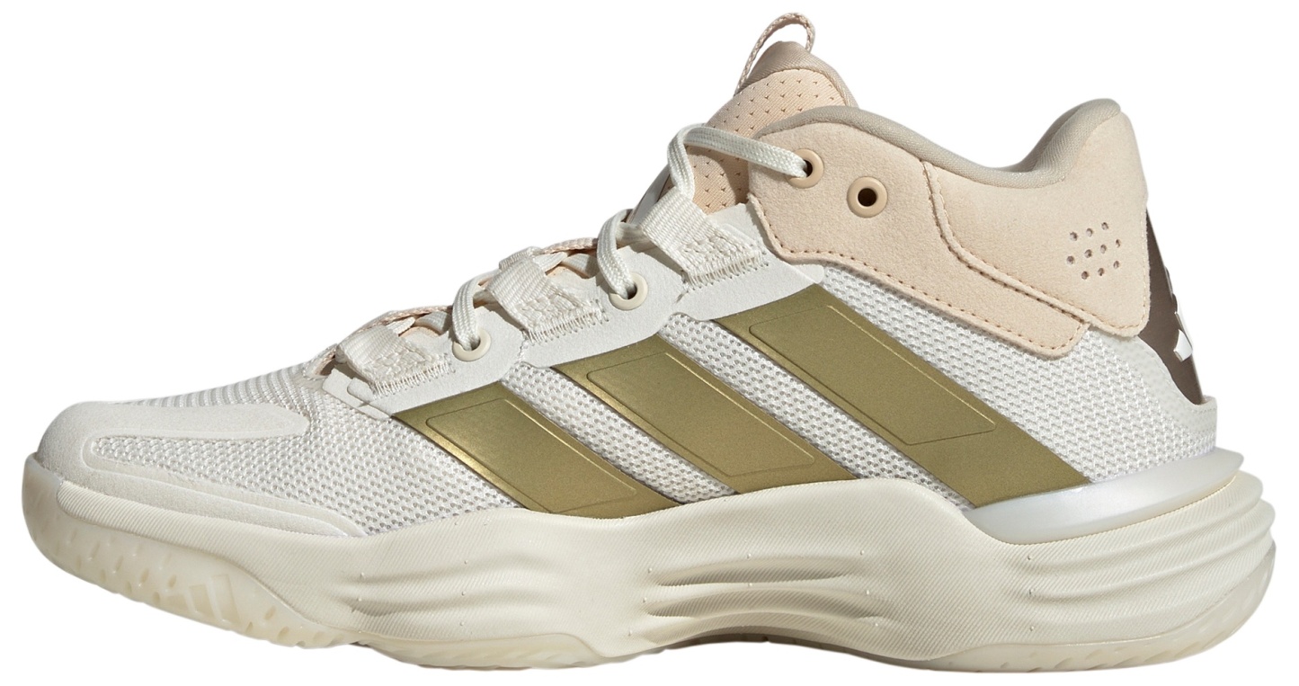 adidas Women's Court Stabil Volleyball  Shoes - White/Gold - View 4