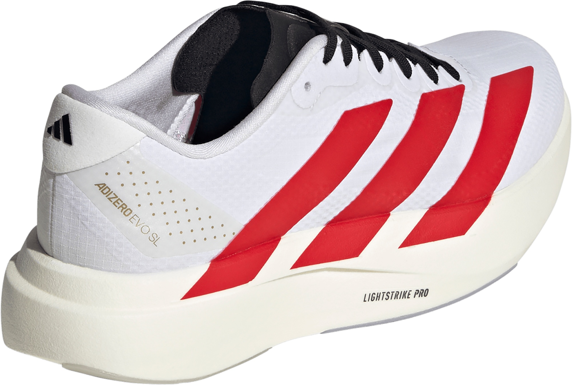 adidas Women's Adizero EVO SL Running Shoes - White/Team Collegiate Red/Black - View 6