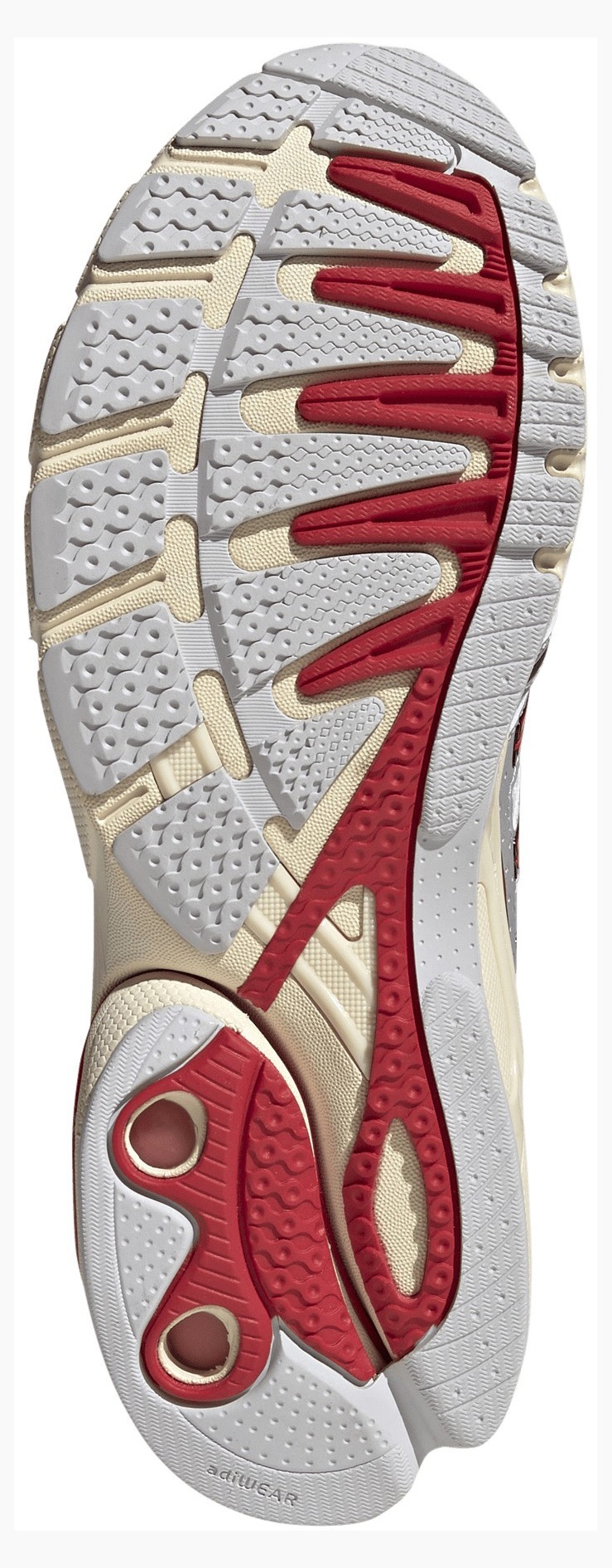 adidas Men's Adistar Control 5 Shoes - Ftwr White/Better Scarlet/Dash Grey - View 3