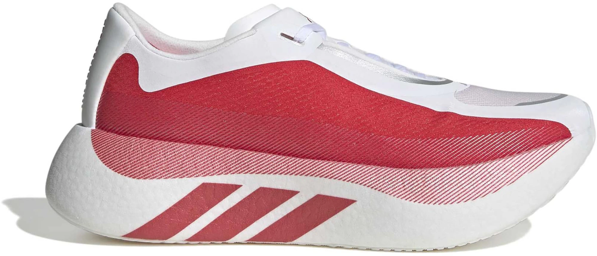 adidas Men's Hyperboost Edge Running Shoes - White/Ruby/Metallic - View 1