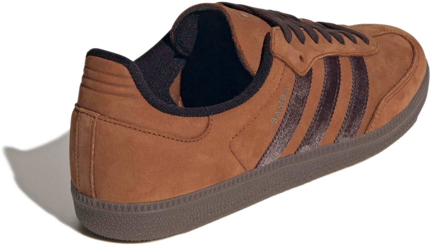 adidas Samba OG Shoes - Nubuck Brnz/Coffee - View 5