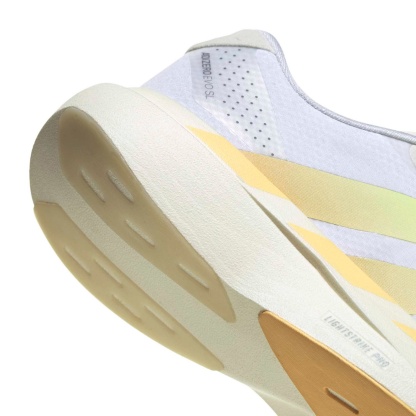 adidas Women's Adizero EVO SL Woven Running Shoes - Ftwr White/Ice Tangerine/Off White - View 8