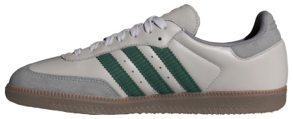 adidas Samba OG Shoes - Grey One/Collegiate Green/Gum5 - View 4