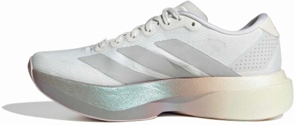 adidas Women's Adizero EVO SL Woven Running Shoes - White/Grey/Purple - View 4