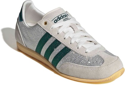 adidas Women's Japan Shoes - Rhinestone Wht/Rich Green - View 6