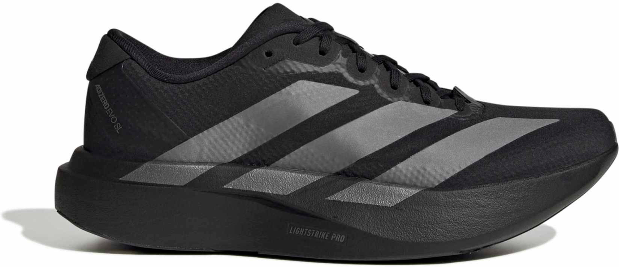 adidas Women's Adizero EVO SL Woven Running Shoes - Black/Iron Met/Utility Bk - View 1