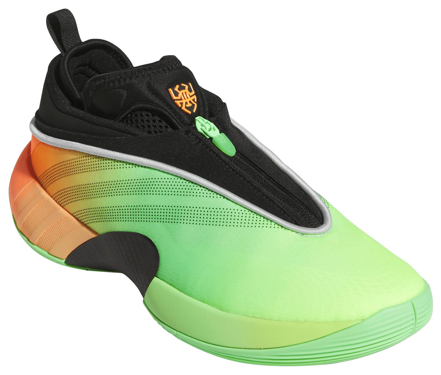 adidas D.O.N. Issue #7 Basketball Shoes - Black/Green/Orange - View 6