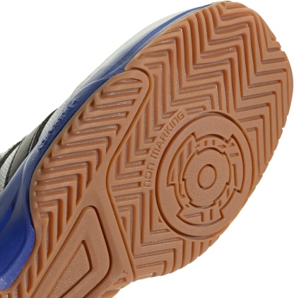 adidas Kids' Grade School Stabil Indoor Shoes - White/Black/Blue - View 6