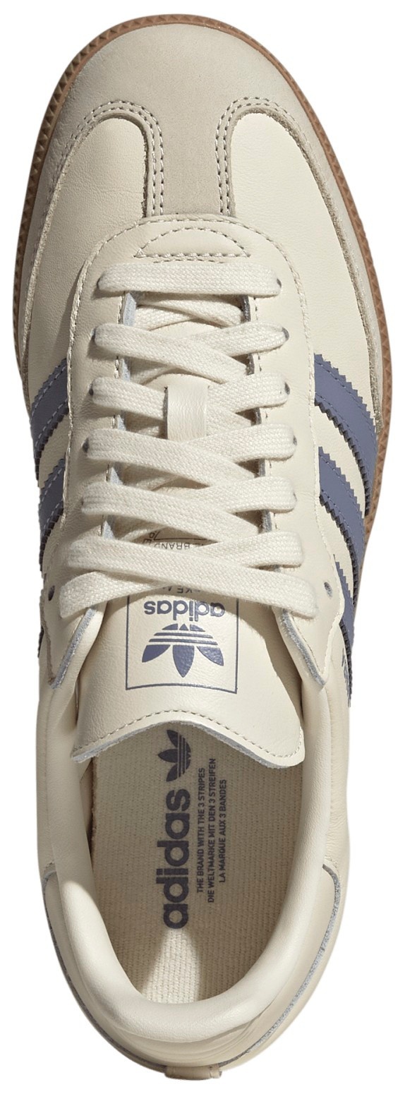adidas Women's Samba OG Shoes - Cream/Silver - View 2