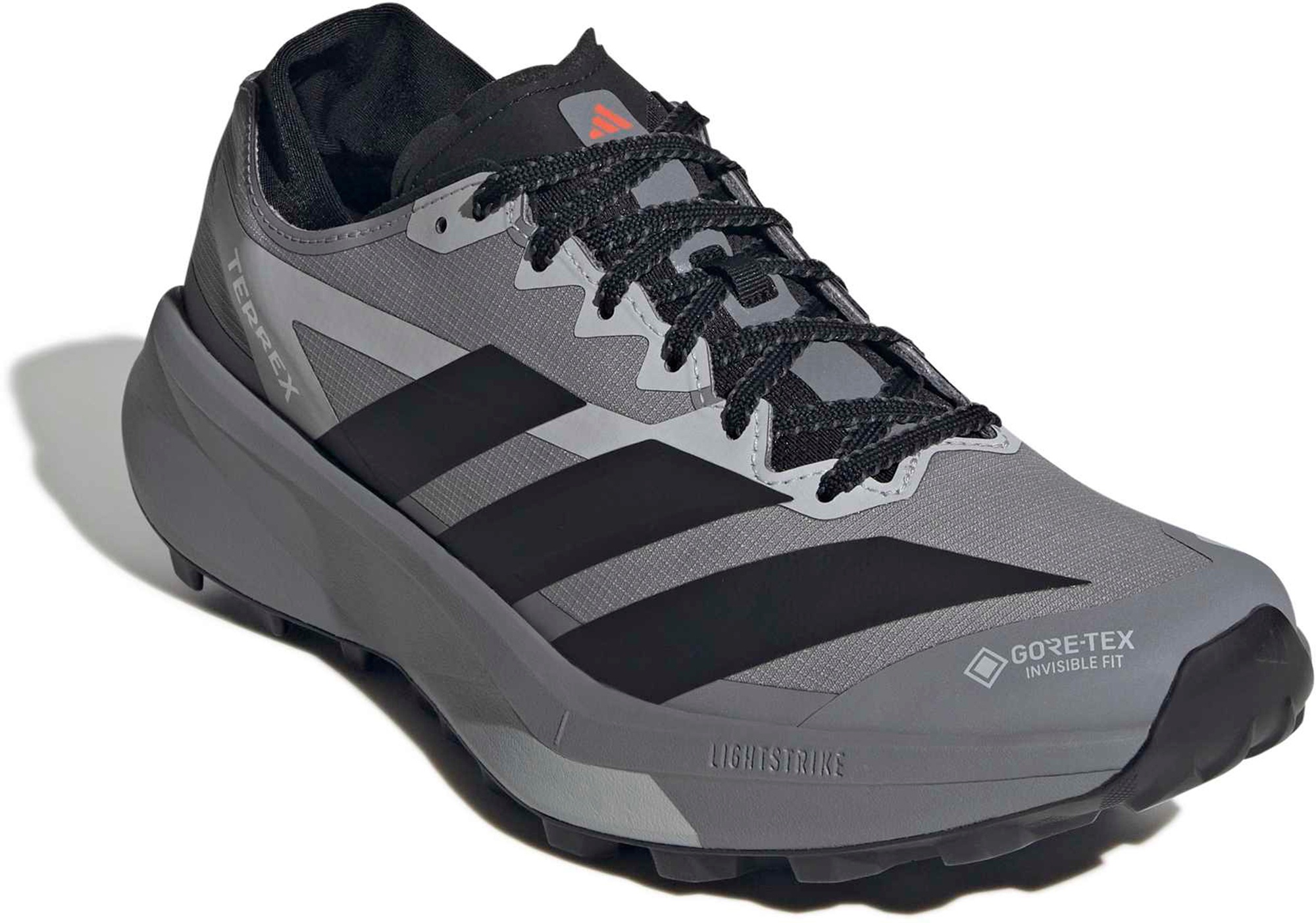 adidas Men's Terrex Agravic GTX 2 Trail Running Shoes - Grey/Black/Semi Impct Orange - View 6