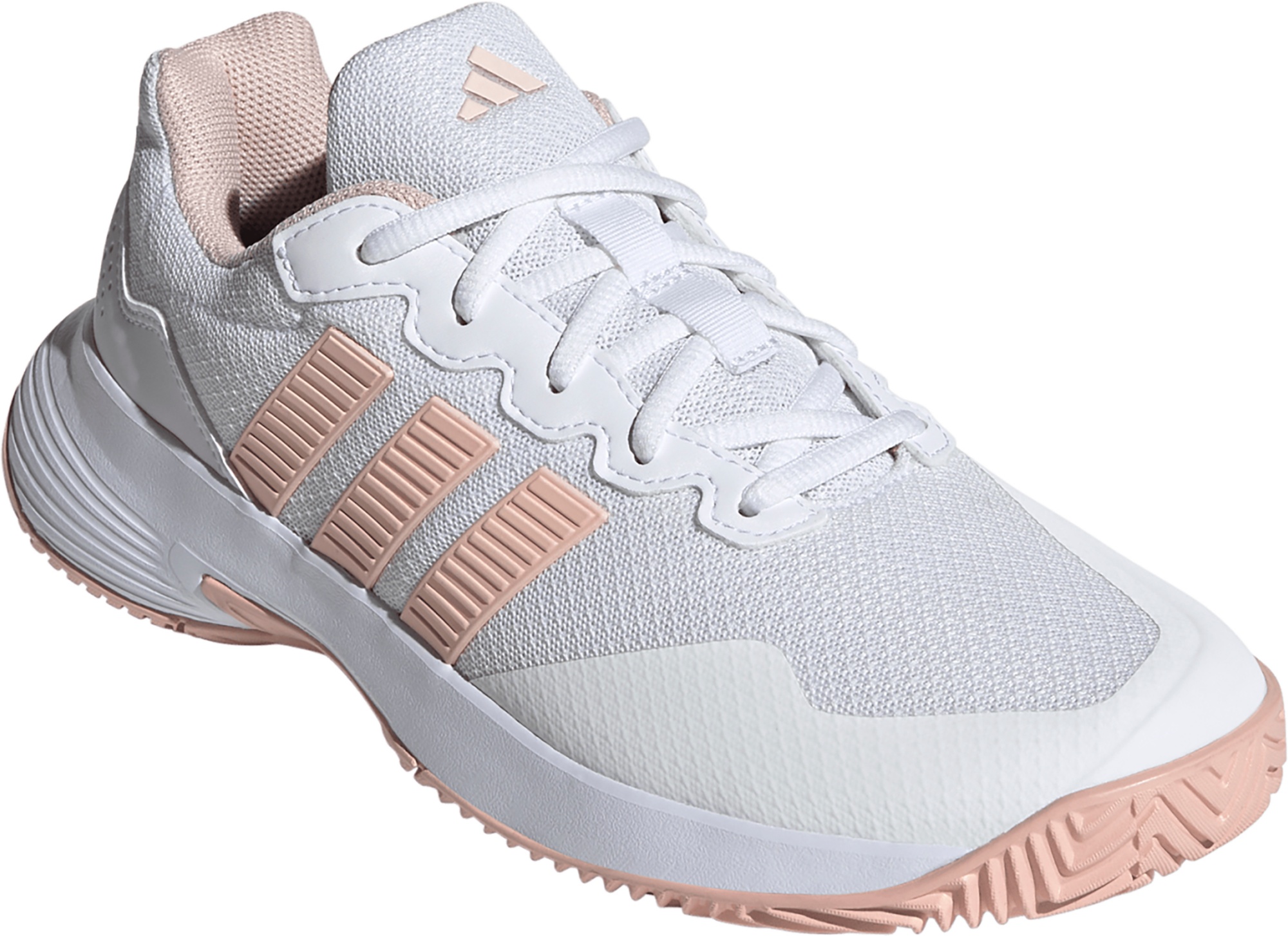 adidas Women's GameCourt 2 Tennis Shoes - White/Blush Pink/White - View 5