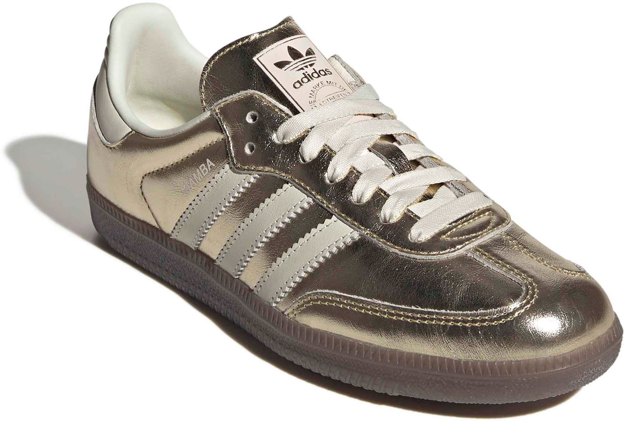 adidas Women's Samba OG Shoes - Gold Mtlc/Off White/Gum5 - View 6