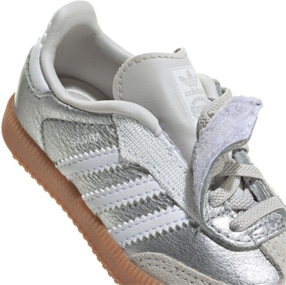adidas Toddler Samba OG Shoes - Silver Met/White/Gum - View 7