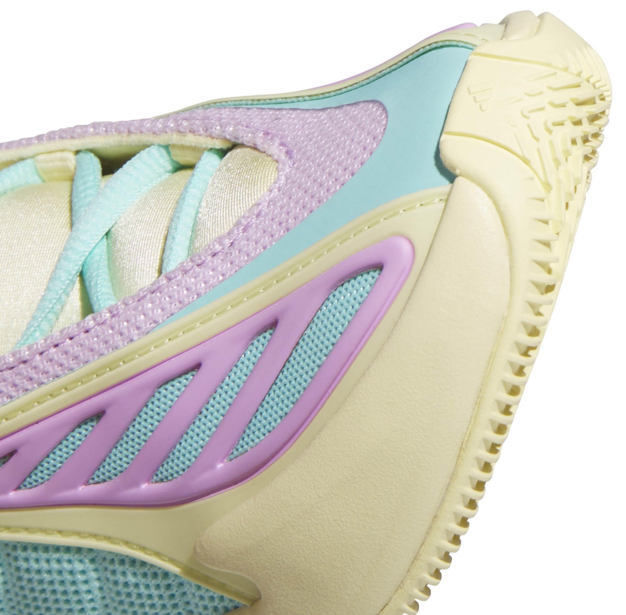 adidas Kids' Preschool Anthony Edwards 2 'Easter Egg' Basketball Shoes - Almost Yellow/Bliss Lilac/Flash Aqua - View 9