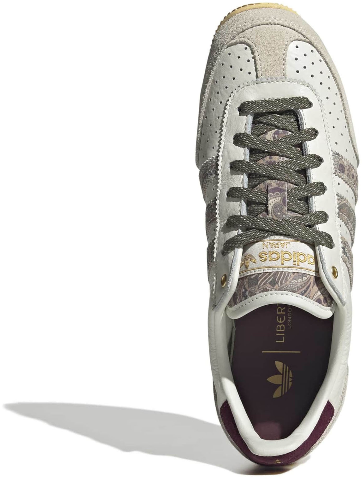 adidas Women's Japan Shoes - Wht/Maroon/Olive Strata - View 2