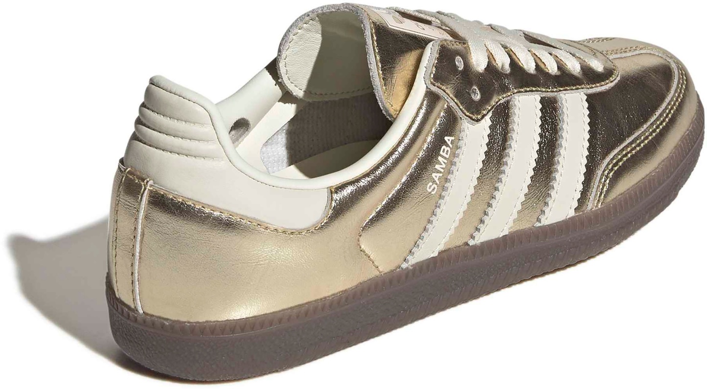adidas Women's Samba OG Shoes - Gold Mtlc/Off White/Gum5 - View 5