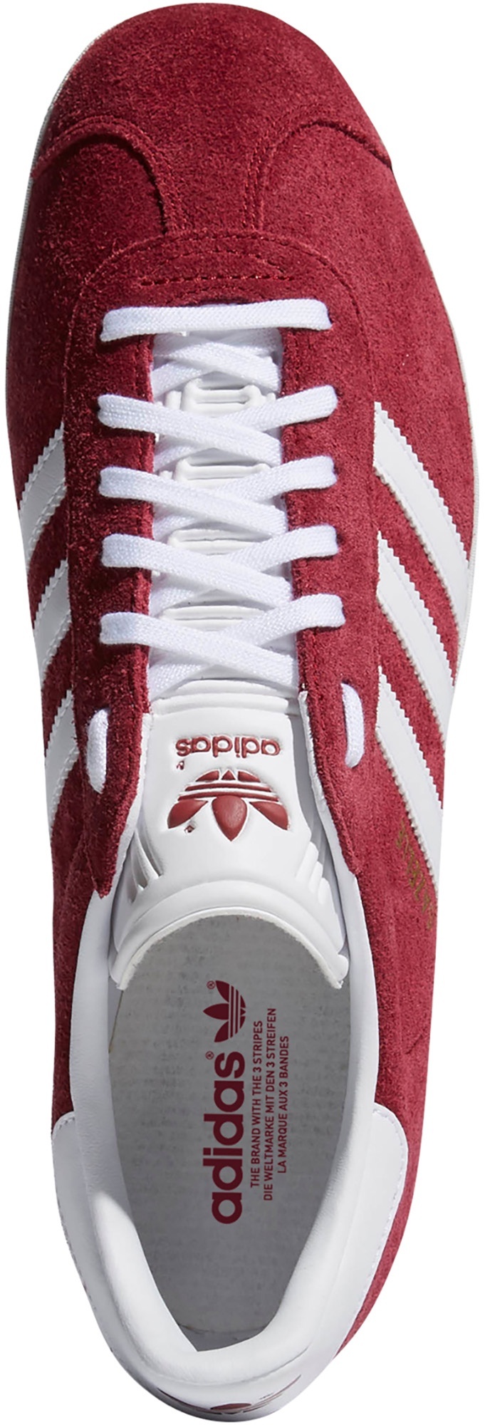 adidas Men's Gazelle Shoes - Collegiate Burgundy White - View 2
