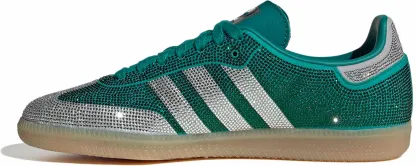 adidas Women's Samba OG Shoes - Rhinestone Eqpmnt Grn/Slv - View 4