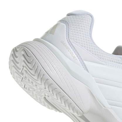 adidas Men's GameCourt 3 All Court Tennis Shoes - White/White - View 8