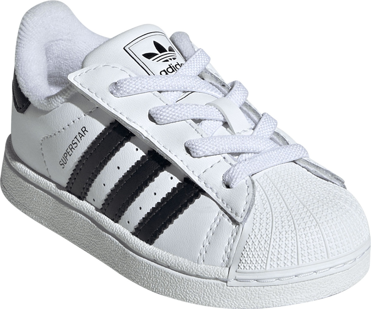 adidas Toddler Superstar II Shoes - White/Black - View 6