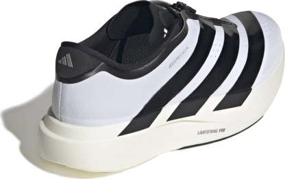adidas Men's Adizero EVO SL Zip Running Shoes - Ftwr White/Core Black/Silver Met - View 8