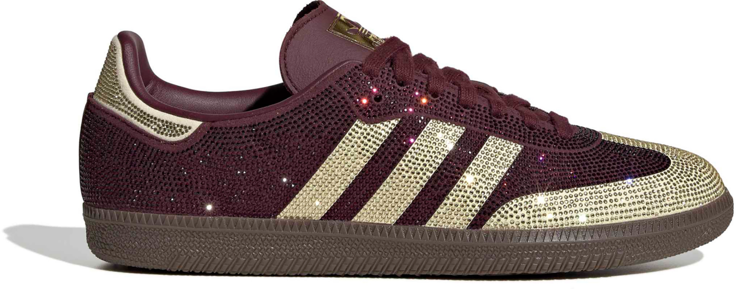 adidas Women's Samba OG Shoes - Rhinestone Maroon/Vanlla - View 1