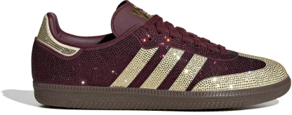 adidas Women's Samba OG Shoes - Rhinestone Maroon/Vanlla - View 1