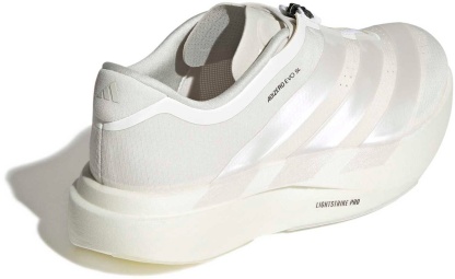 adidas Women's Adizero EVO SL Zip Running Shoes - Core White/Zero Met./Orbit Grey - View 6