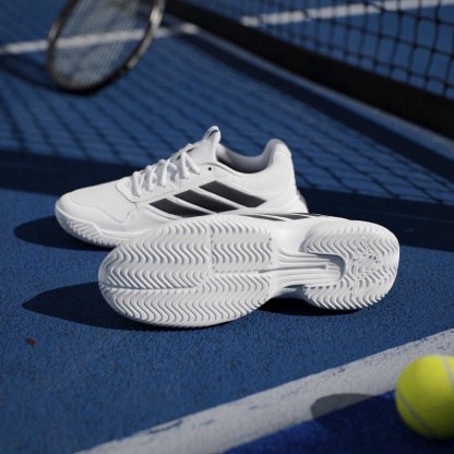 adidas Men's GameCourt 3 All Court Tennis Shoes - Ftwr White/Core Black/Core Blk - View 2